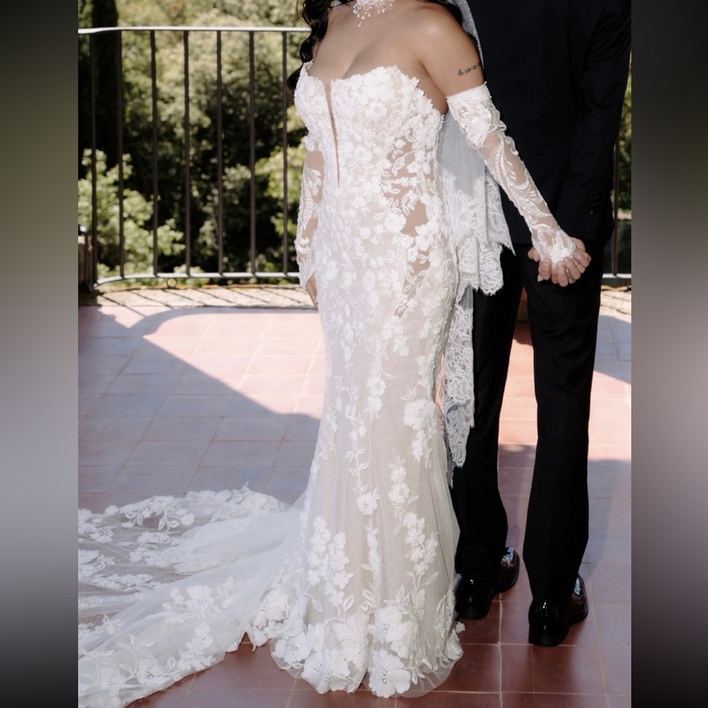 Maggie Sottero Lace Strapless Wedding Dress